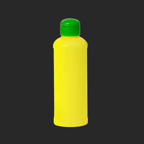 ขวดน้ำยาล้างจาน ทรงกลม สีเหลือง 250 ml